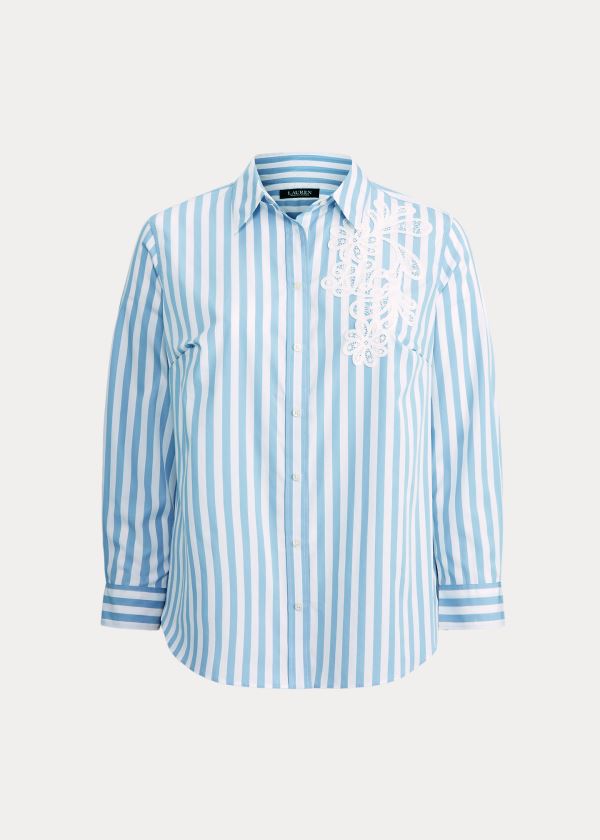 Camisa Ralph Lauren Striped Algodão Mulher 24359-ZKCY